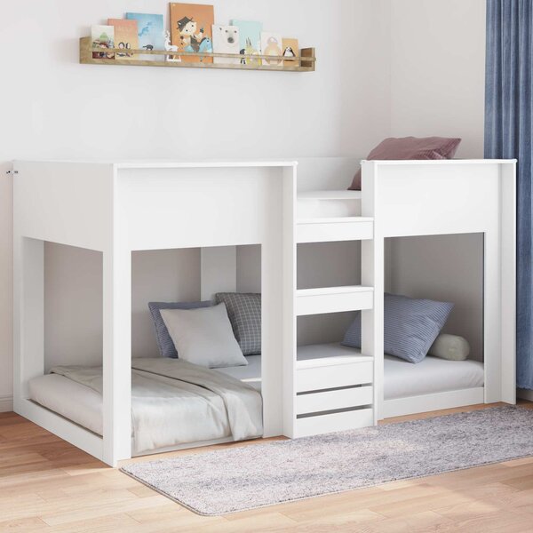 Krevet s daskama Bijelo 75 x 190 cm Konstruirano drvo - Bijela / 75 x 190 cm