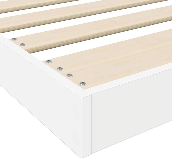 Krevet s daskama Bijelo 75 x 190 cm Konstruirano drvo - Bijela / 75 x 190 cm
