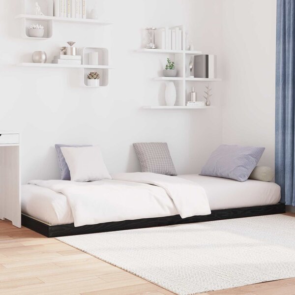Krevet s daskama Crni hrast 75 x 190 cm Konstruirano drvo - Crna / 75 x 190 cm