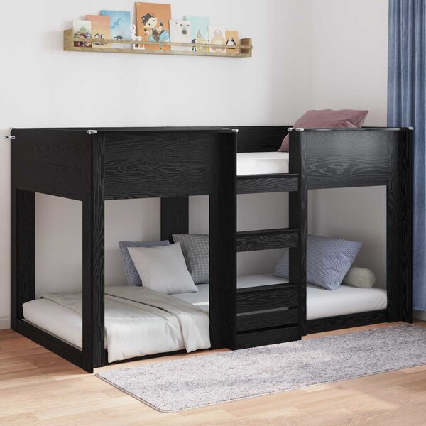 Krevet s daskama Crni hrast 75 x 190 cm Konstruirano drvo - Crna / 75 x 190 cm