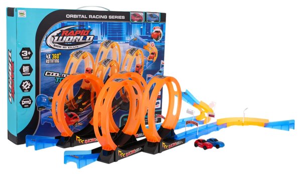 Trkaća staza Burning Loop + automobili 38 dijelova