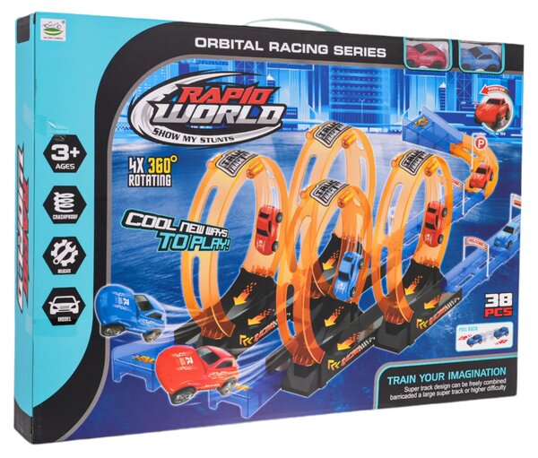 Trkaća staza Burning Loop + automobili 38 dijelova