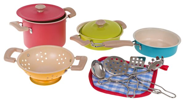 Set šarenih lonaca + pribor