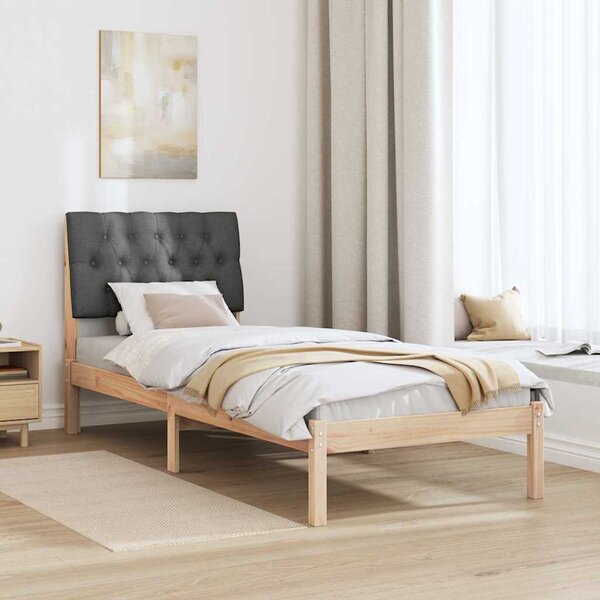 Krevetni okvir s tapiciranim uzglavljem Smeđa 75 x 190 cm - Smeđa / 75 x 190 cm