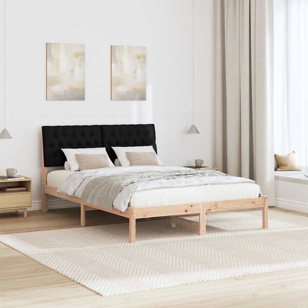 Krevetni okvir s tapiciranim uzglavljem Smeđa 135 x 190 cm - Smeđa / 135 x 190 cm