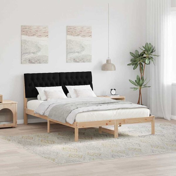 Krevetni okvir s tapiciranim uzglavljem Smeđa 135 x 190 cm - Smeđa / 135 x 190 cm