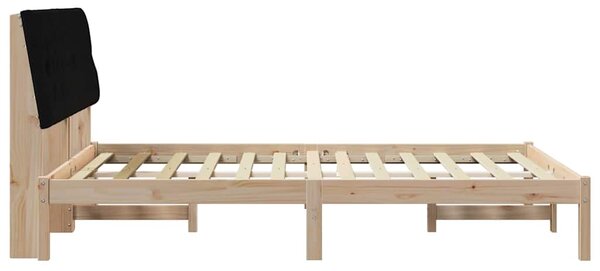 Krevetni okvir s tapiciranim uzglavljem Smeđa 135 x 190 cm - Smeđa / 135 x 190 cm