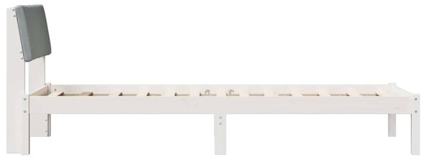 Okvir kreveta s uzglavljem Bijela i svijetlosiva 75 x 190 cm - Bijela / 75 x 190 cm
