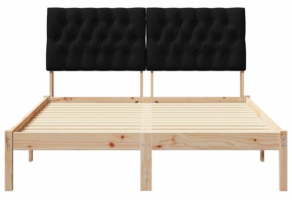 Krevetni okvir s tapiciranim uzglavljem Smeđa 135 x 190 cm - Smeđa / 135 x 190 cm
