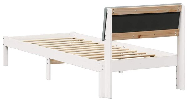 Okvir kreveta s uzglavljem Bijela i svijetlosiva 75 x 190 cm - Bijela / 75 x 190 cm