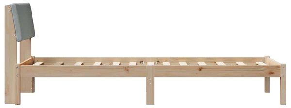 Okvir kreveta s uzglavljem Smeđa i svijetlo siva 75 x 190 cm - Smeđa / 75 x 190 cm