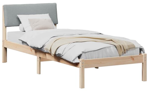 Okvir kreveta s uzglavljem Smeđa i svijetlo siva 75 x 190 cm - Smeđa / 75 x 190 cm