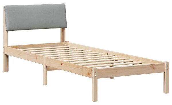 Okvir kreveta s uzglavljem Smeđa i svijetlo siva 75 x 190 cm - Smeđa / 75 x 190 cm