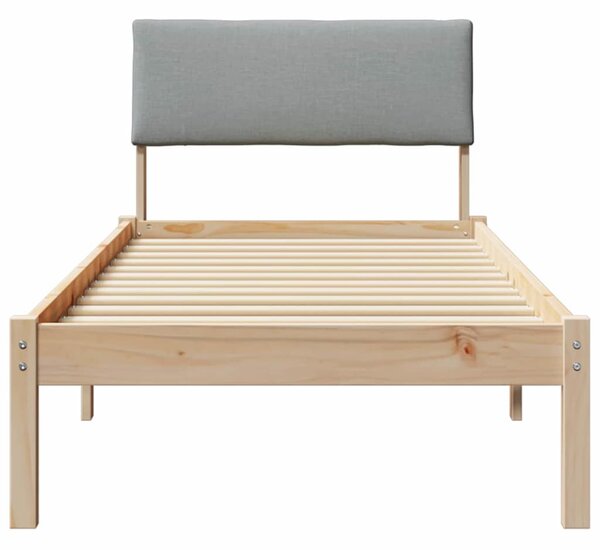 Okvir kreveta s uzglavljem Smeđa i svijetlo siva 75 x 190 cm - Smeđa / 75 x 190 cm