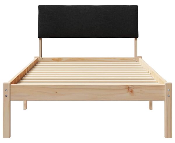 Okvir kreveta Smeđa i crna 90 x 200 cm Masivna borovina - Smeđa / 90 x 200 cm
