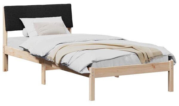 Okvir kreveta Smeđa i crna 90 x 200 cm Masivna borovina - Smeđa / 90 x 200 cm