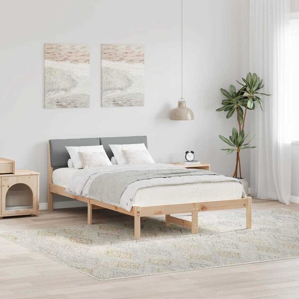 Okvir kreveta s uzglavljem Smeđa i svijetlo siva 120 x 190 cm - Smeđa / 120 x 190 cm