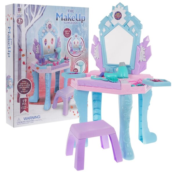 Toaletni stolić za princeze sa sušilom i stolcem 3+