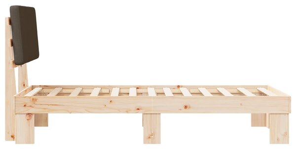 Krevetni okvir s tapiciranim uzglavljem Sivo-smeđa 100 x 200 cm - Smeđa / 100 x 200 cm