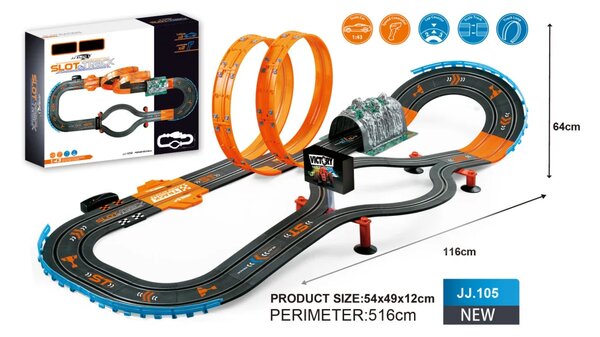 MEGA trkaća staza RACER 1:43 s RC autićima 6+