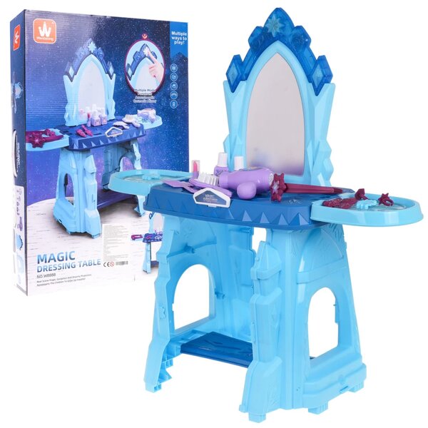 Plavi toaletni stolić za princeze 3+