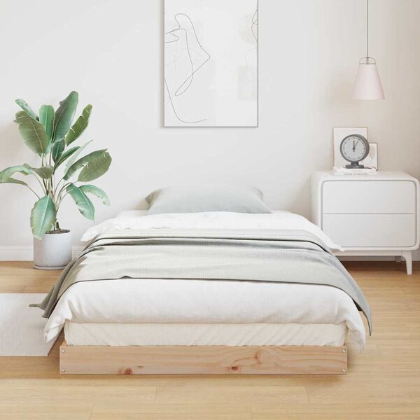 Krevet s daskama Prirodna 100 x 220 cm Čvrsto borovo drvo - Bež / 100 x 220 cm