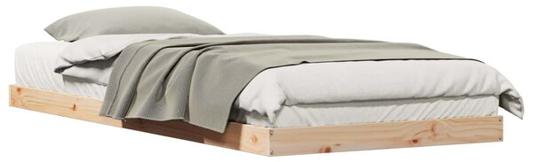 Krevet s daskama Prirodna 100 x 220 cm Čvrsto borovo drvo - Bež / 100 x 220 cm