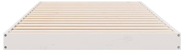 Krevet s daskama Bijelo 100 x 220 cm Čvrsto borovo drvo - Bijela / 100 x 220 cm