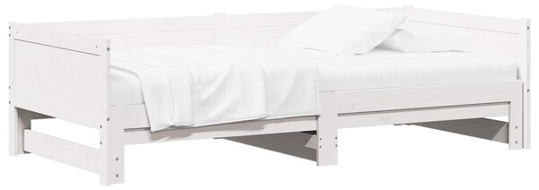 Krevet za povlačenje za dan Bijelo 180 x 200 cm - Bijela / 180 x 200 cm
