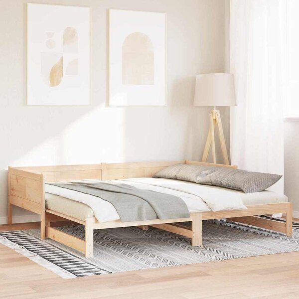 Krevet za povlačenje za dan Smeđa 203,5 x 184 x 56,5 cm - Smeđa / 203,5 x 184 x 56,5 cm