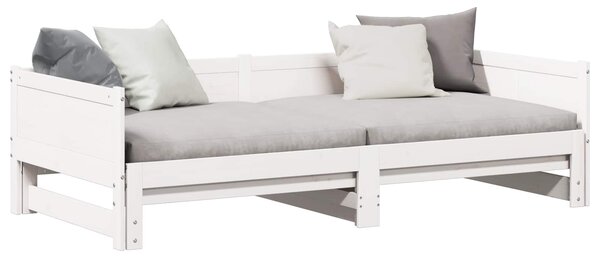 Krevet za povlačenje za dan Bijelo 203,5 x 184 x 56,5 cm - Bijela / 203,5 x 184 x 56,5 cm