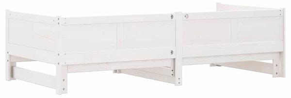 Krevet za povlačenje za dan Bijelo 203,5 x 184 x 56,5 cm - Bijela / 203,5 x 184 x 56,5 cm