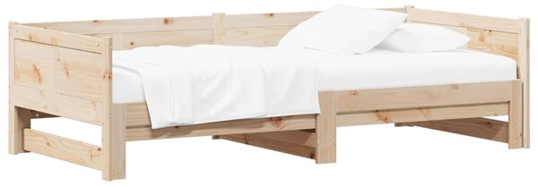 Krevet za povlačenje za dan Prirodna 180 x 200 cm - Smeđa / 180 x 200 cm