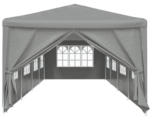 Šator za zabave 1200 x 300 x 255 cm Svjetlosiva PE i čelik - Siva / 1200 x 300 x 255 cm