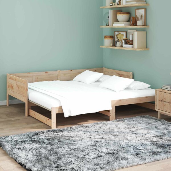 Krevet za povlačenje za dan Prirodna 180 x 200 cm - Smeđa / 180 x 200 cm