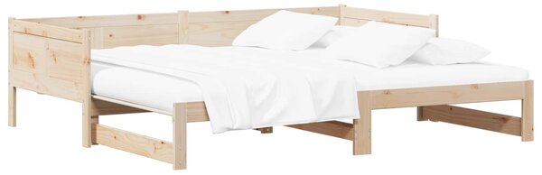 Krevet za povlačenje za dan Prirodna 180 x 200 cm - Smeđa / 180 x 200 cm