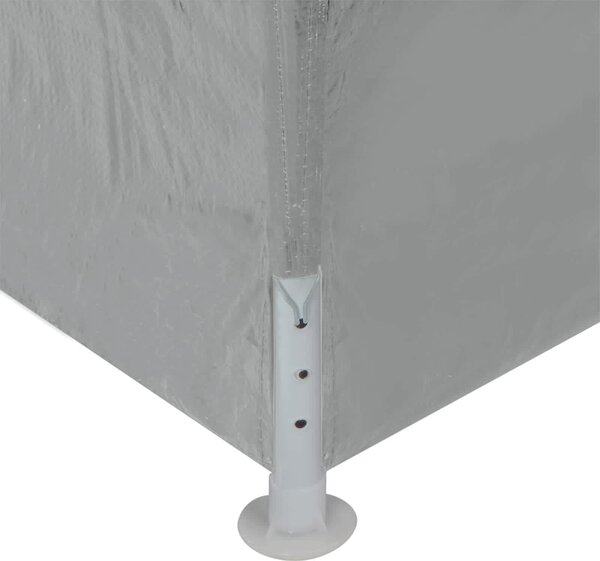 Šator za zabave 1200 x 300 x 255 cm Svjetlosiva PE i čelik - Siva / 1200 x 300 x 255 cm