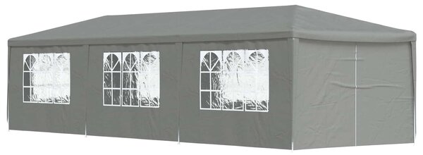 Šator za zabave 900 x 300 x 255 cm Svjetlosiva PE i čelik - Siva / 900 x 300 x 255 cm