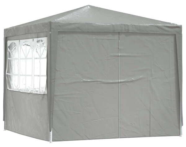 Šator za zabave Svijetlo siva 250 x 250 x 240 cm PE i čelik - Siva / 250 x 250 x 240 cm