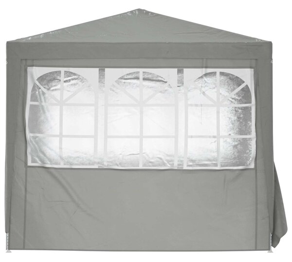 Šator za zabave Svijetlo siva 250 x 250 x 240 cm PE i čelik - Siva / 250 x 250 x 240 cm