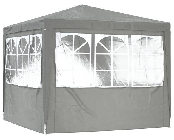 Šator za zabave Svijetlo siva 250 x 250 x 240 cm PE i čelik - Siva / 250 x 250 x 240 cm