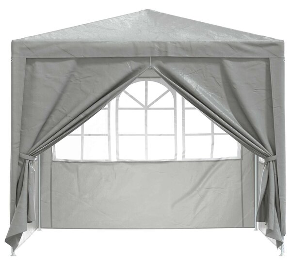Šator za zabave Svijetlo siva 250 x 250 x 240 cm PE i čelik - Siva / 250 x 250 x 240 cm