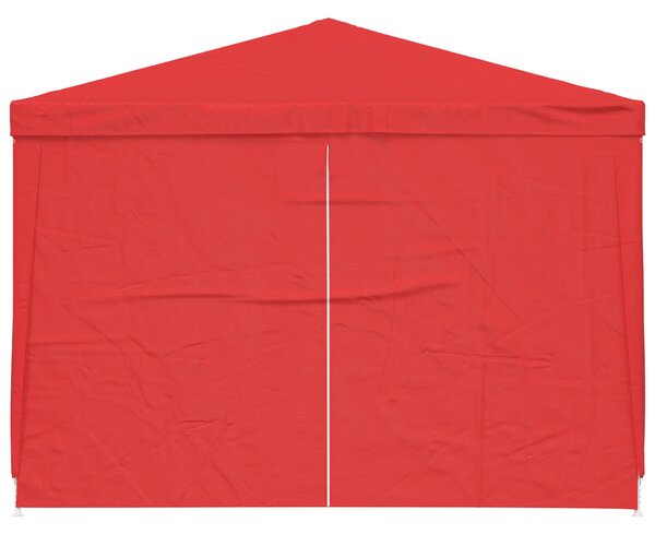 Šator za zabave 300 x 300 x 255 cm Crvena PE i čelik - Crvena / 300 x 300 x 255 cm