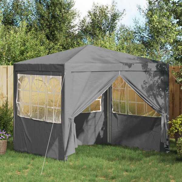 Šator za zabave Svijetlo siva 250 x 250 x 240 cm PE i čelik - Siva / 250 x 250 x 240 cm