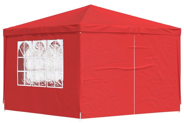Šator za zabave 300 x 300 x 255 cm Crvena PE i čelik - Crvena / 300 x 300 x 255 cm