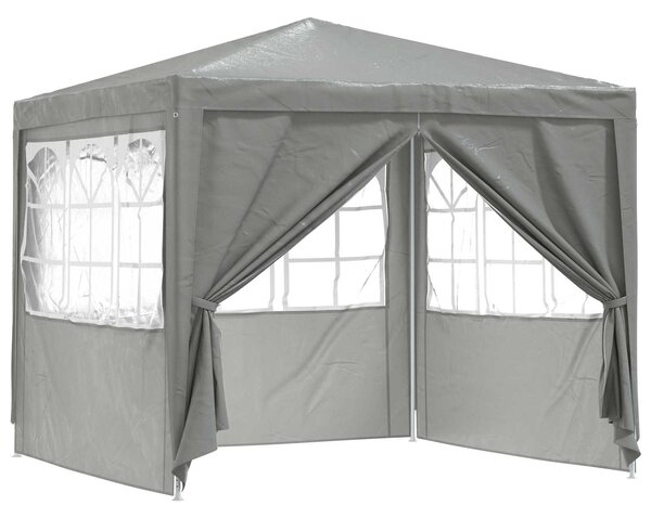 Šator za zabave Svijetlo siva 250 x 250 x 240 cm PE i čelik - Siva / 250 x 250 x 240 cm