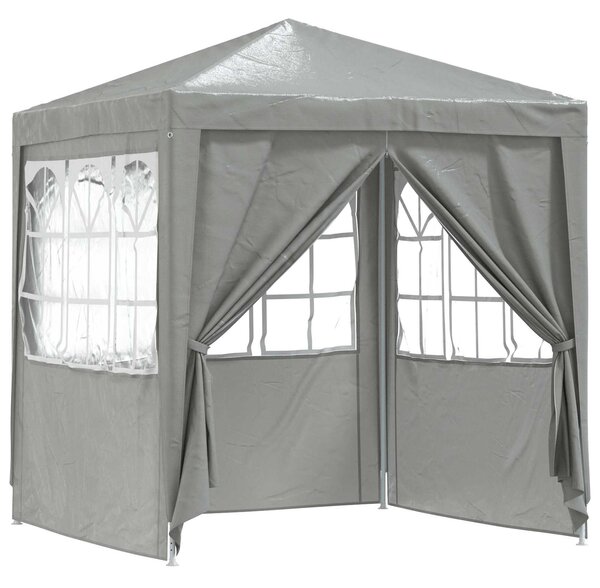 Šator za zabave Svijetlo siva 200 x 200 x 240 cm PE i čelik - Siva / 200 x 200 x 240 cm