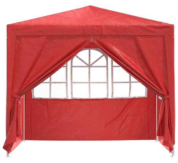 Šator za zabave Crvena 250 x 250 x 240 cm PE i čelik - Crvena / 250 x 250 x 240 cm