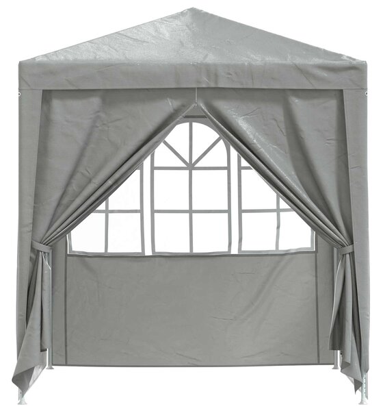 Šator za zabave Svijetlo siva 200 x 200 x 240 cm PE i čelik - Siva / 200 x 200 x 240 cm