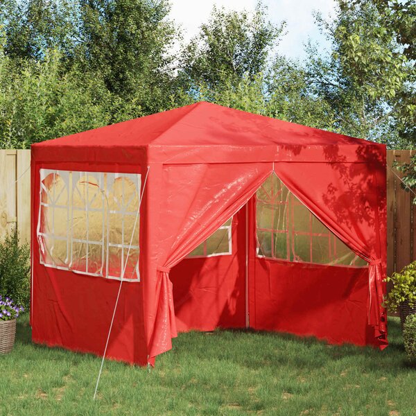 Šator za zabave Crvena 250 x 250 x 240 cm PE i čelik - Crvena / 250 x 250 x 240 cm